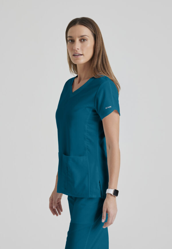 Grey's Anatomy Active - Women's Side Panel V-Neck Top - Image 4