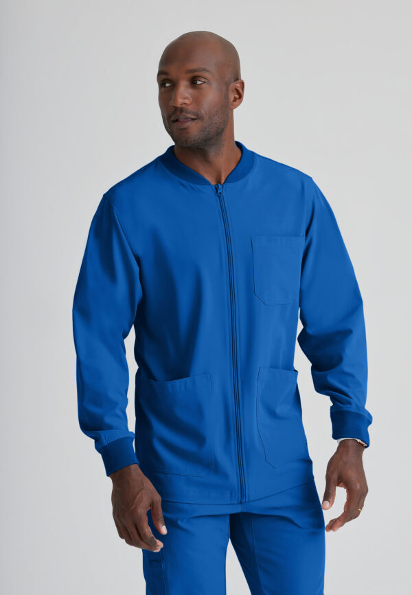 Skechers by Barco – Men’s Structure Cuffed Warm-up Scrub Jacket - Image 2