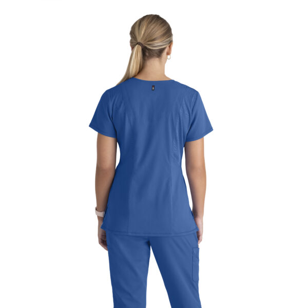 Grey's Anatomy Spandex Stretch - Women's Serena 3-Pocket Curved V-Neck Scrub Top - Image 4