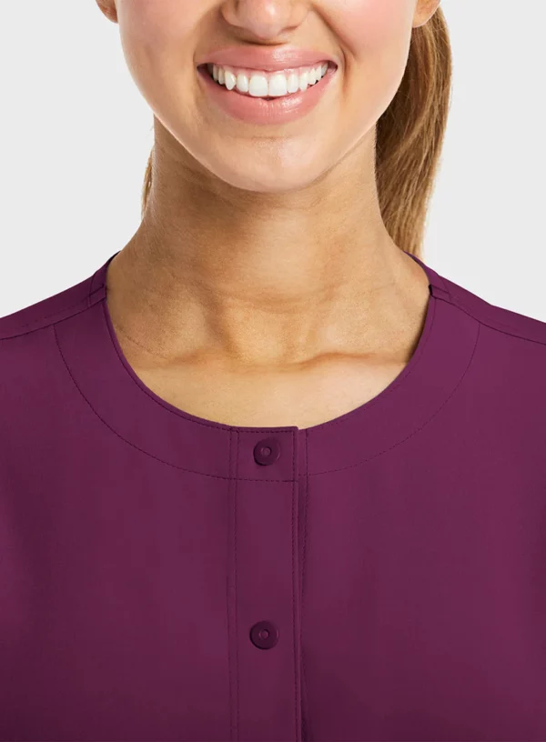 Maevn Matrix Impulse - Women's Round Neck Snap Jacket - Image 3