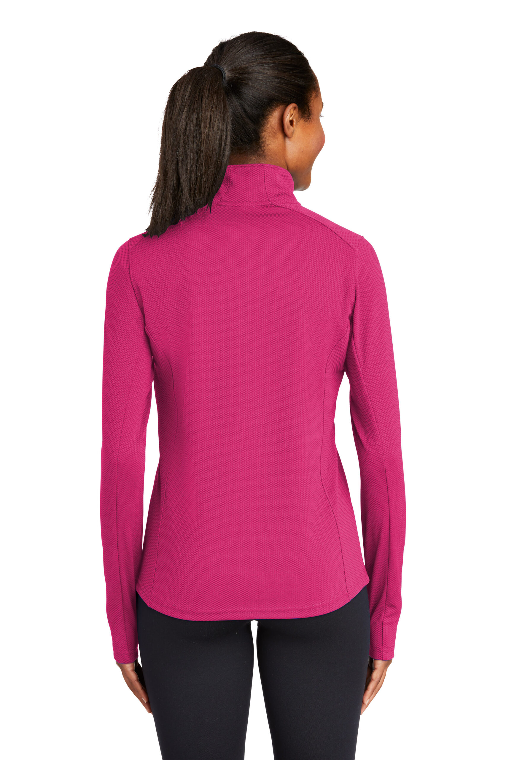 Sport-Tek - Women's Sport-Wick Textured 1/4-Zip Pullover - Image 3
