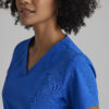 Barco One - Women's 4-Pocket V-Neck Princess Perforated Top - Image 3