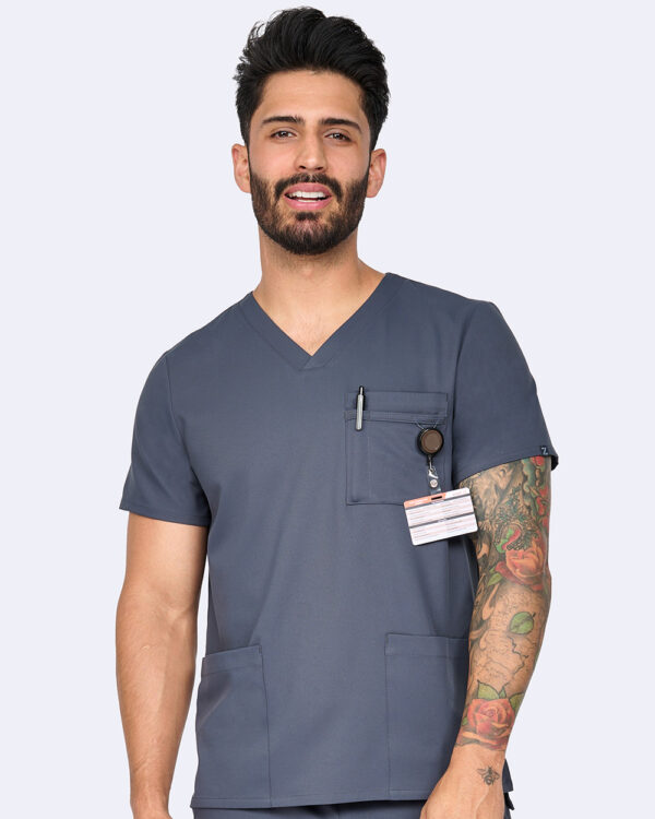 Zavate Studio For Men - Power 3-Pocket Scrub Top - Image 4