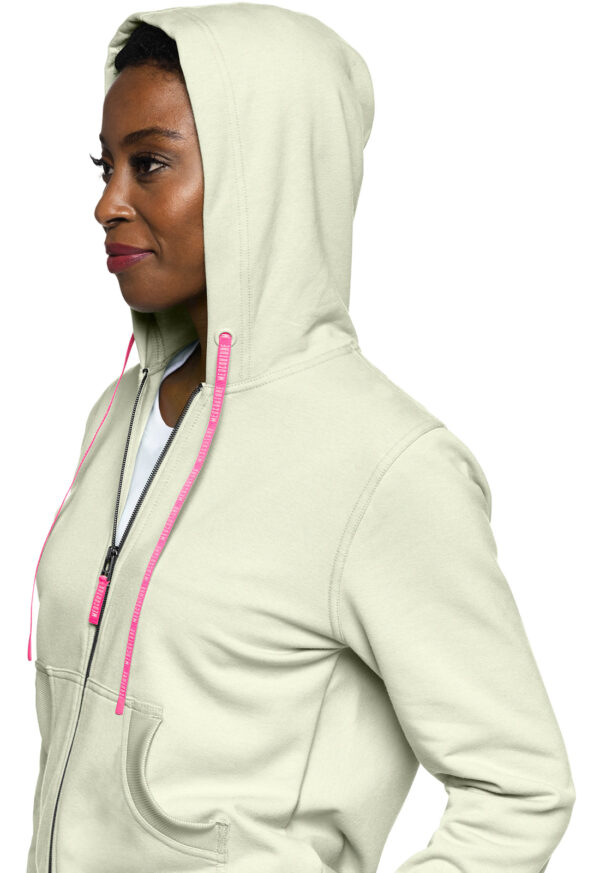 Med Couture Lifestyle - Women's Fleece Zip Front Logo Hoodie - Image 3