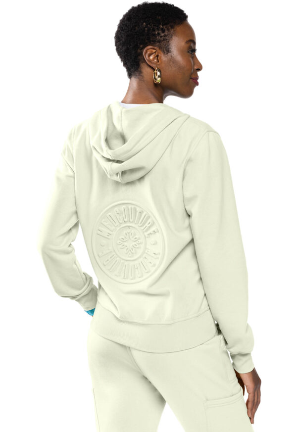 Med Couture Lifestyle - Women's Fleece Zip Front Logo Hoodie - Image 4