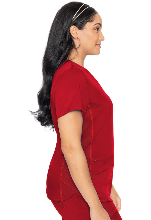 Med Couture Touch - Women's V-Neck Shirttail Top - Image 3