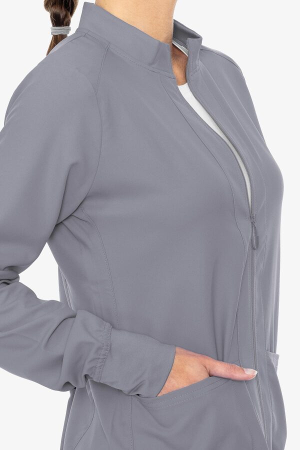 Med Couture Insight - Women's Zip Front Warm-Up With Shoulder Yokes - Image 3