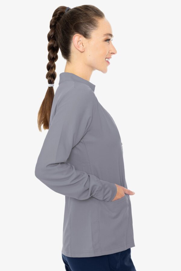 Med Couture Insight - Women's Zip Front Warm-Up With Shoulder Yokes - Image 2